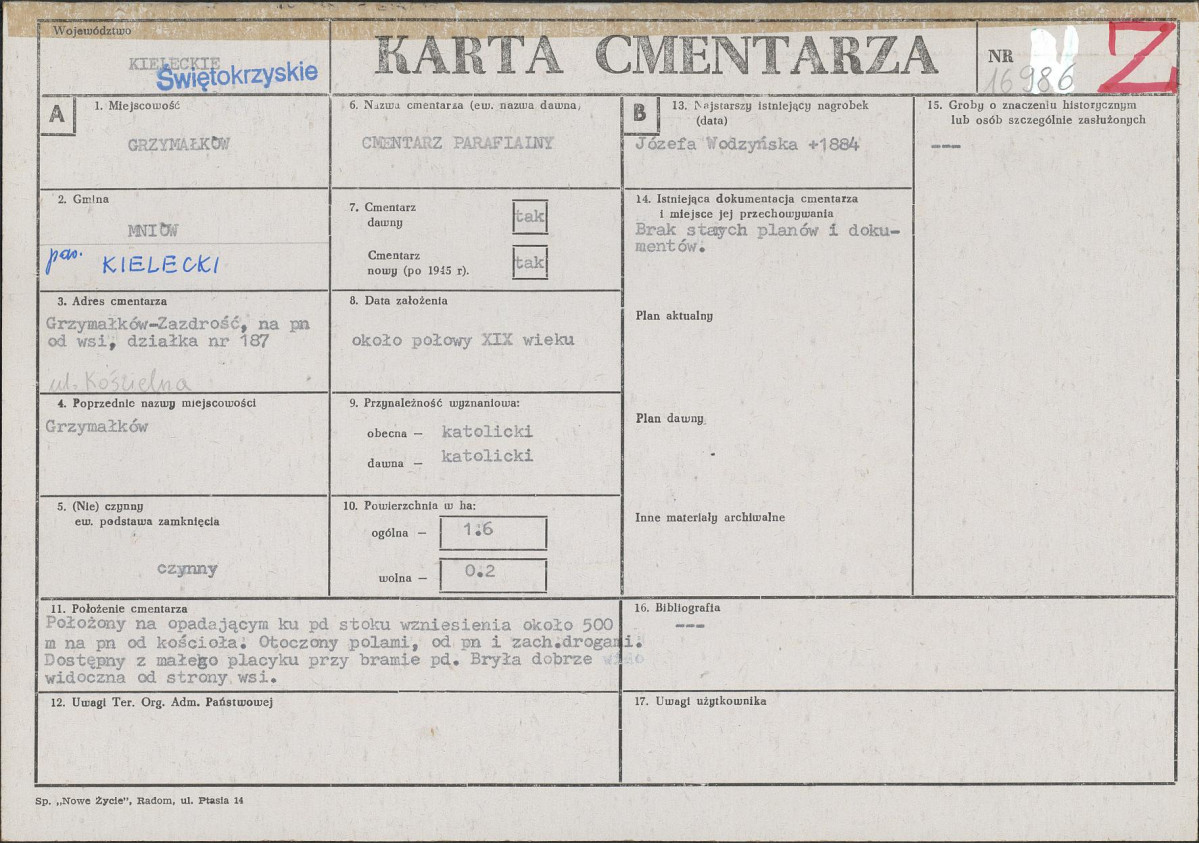 Karta cmentarza, skan nr 1