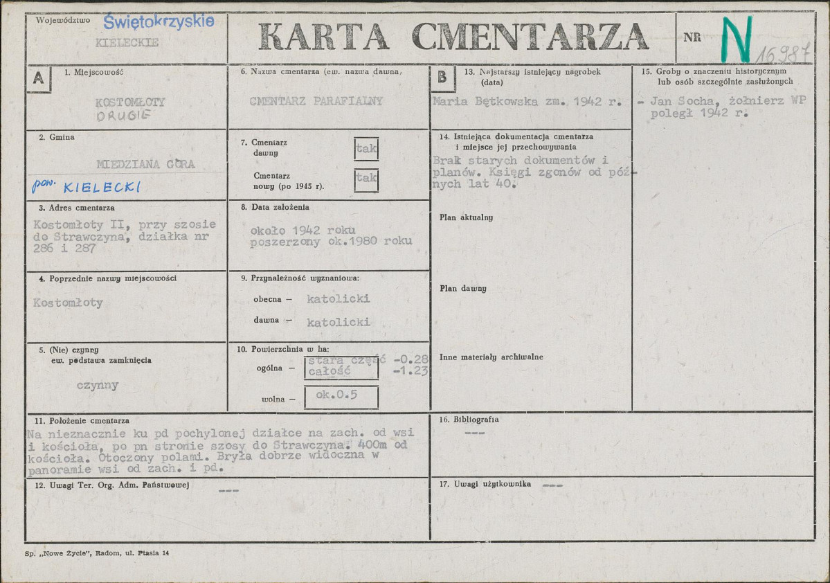 Karta cmentarza, skan nr 1