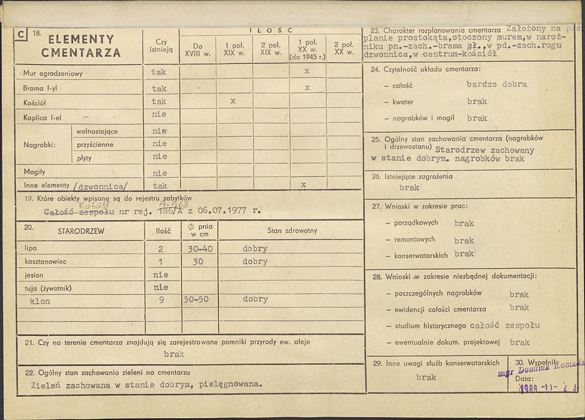 Karta cmentarza, skan nr 2