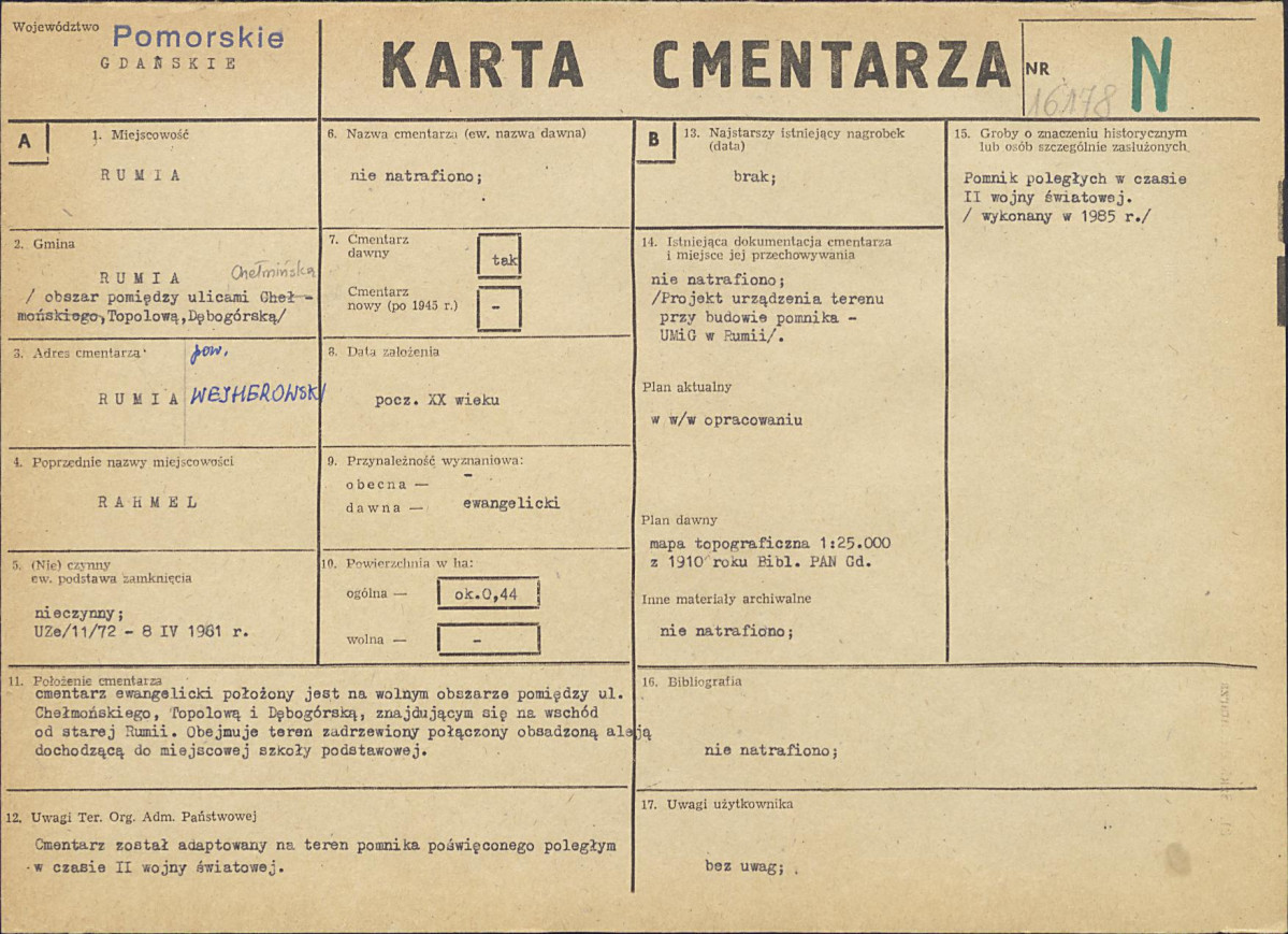 Karta cmentarza, skan nr 1