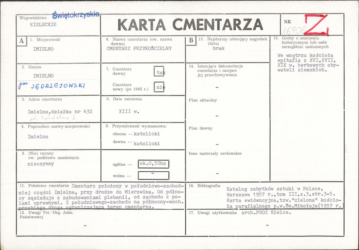 Karta cmentarza, skan nr 1