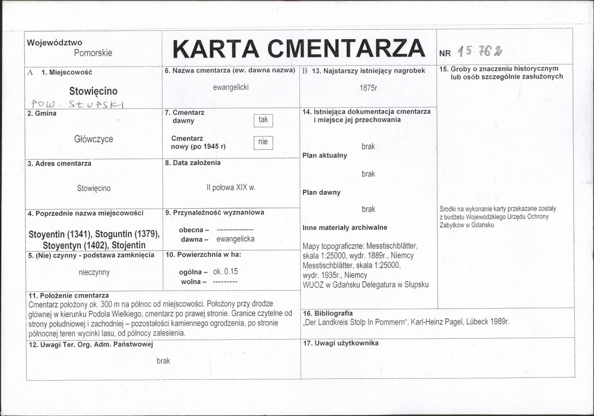 Karta cmentarza, skan nr 1