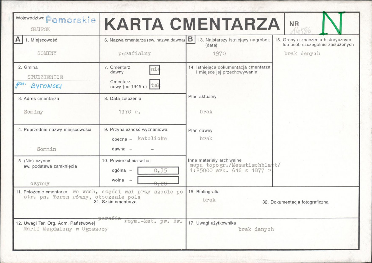 Karta cmentarza, skan nr 1
