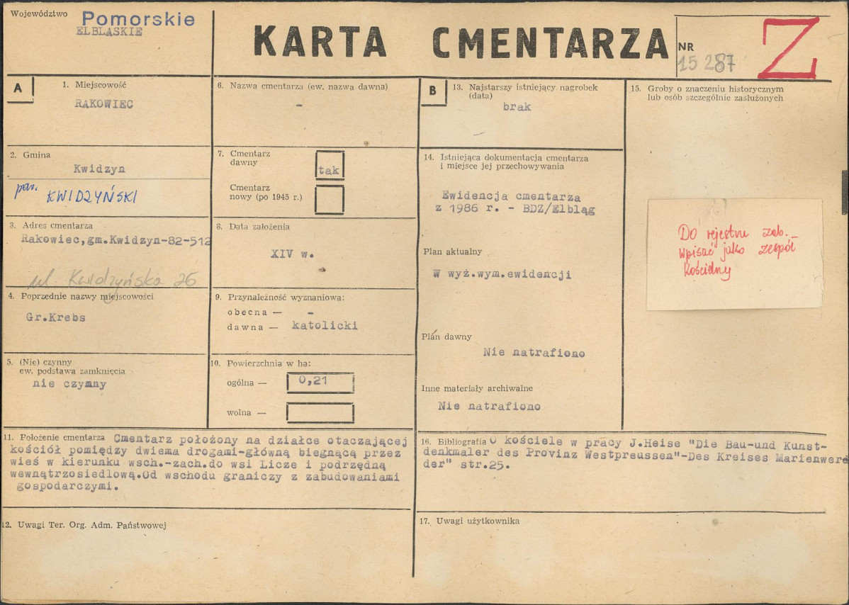 Karta cmentarza, skan nr 1