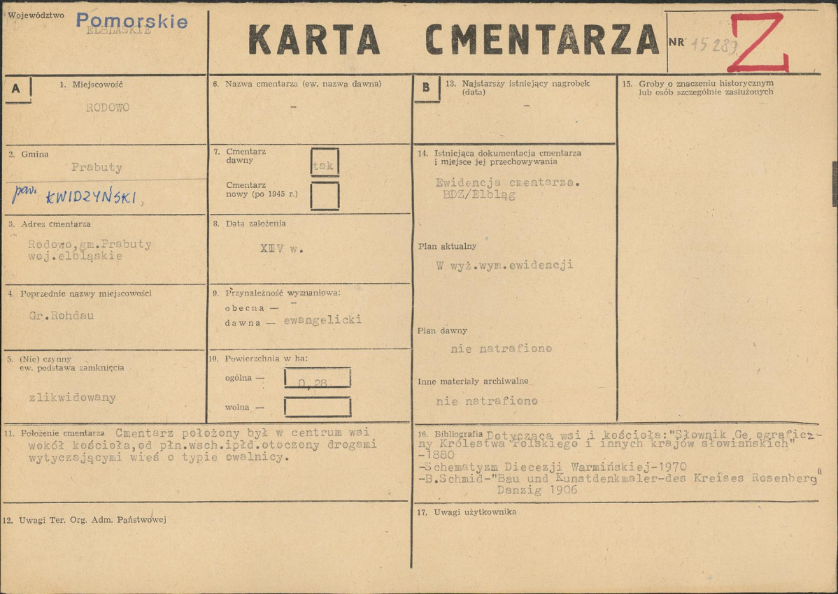 Karta cmentarza, skan nr 1