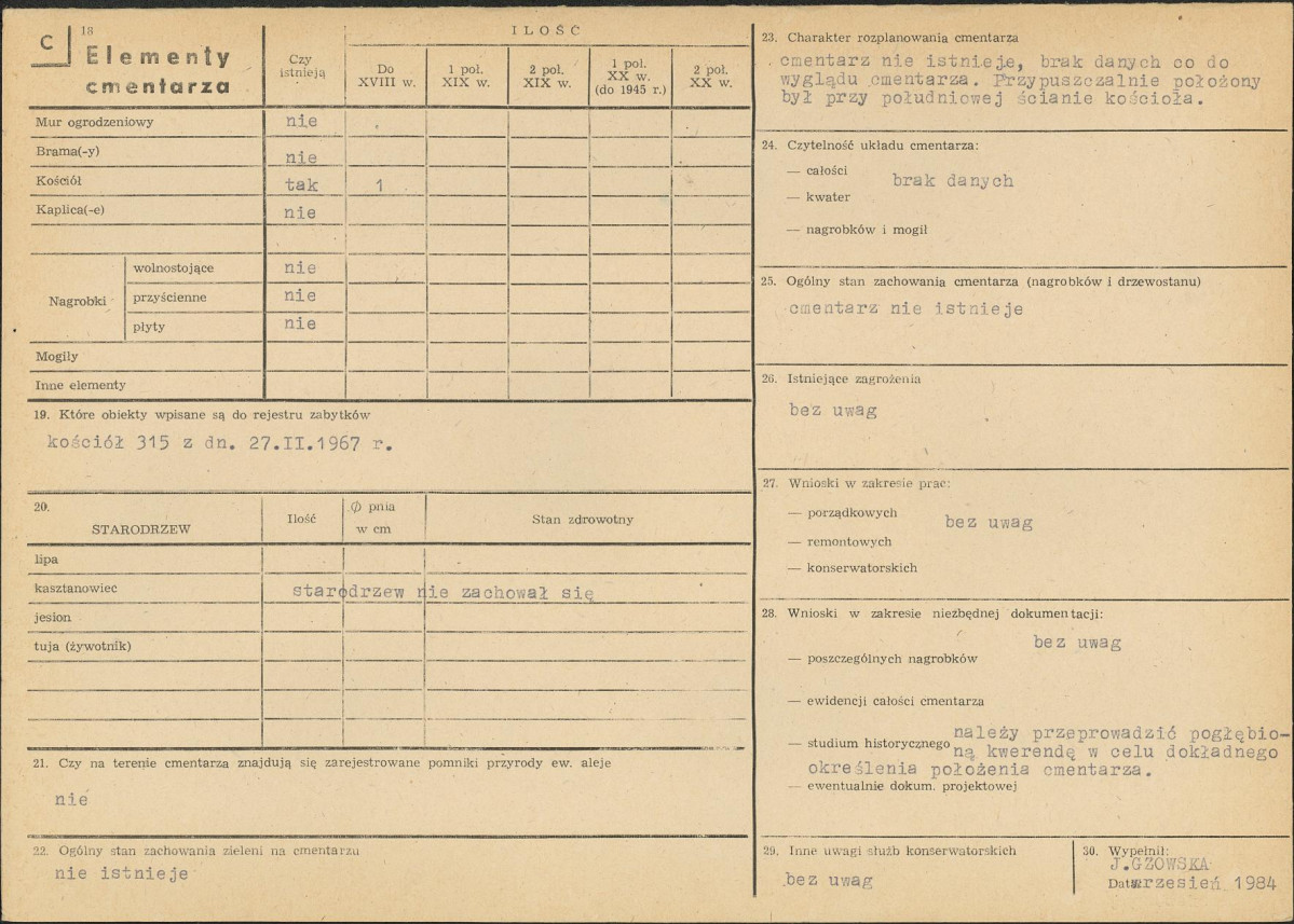 Karta cmentarza, skan nr 2