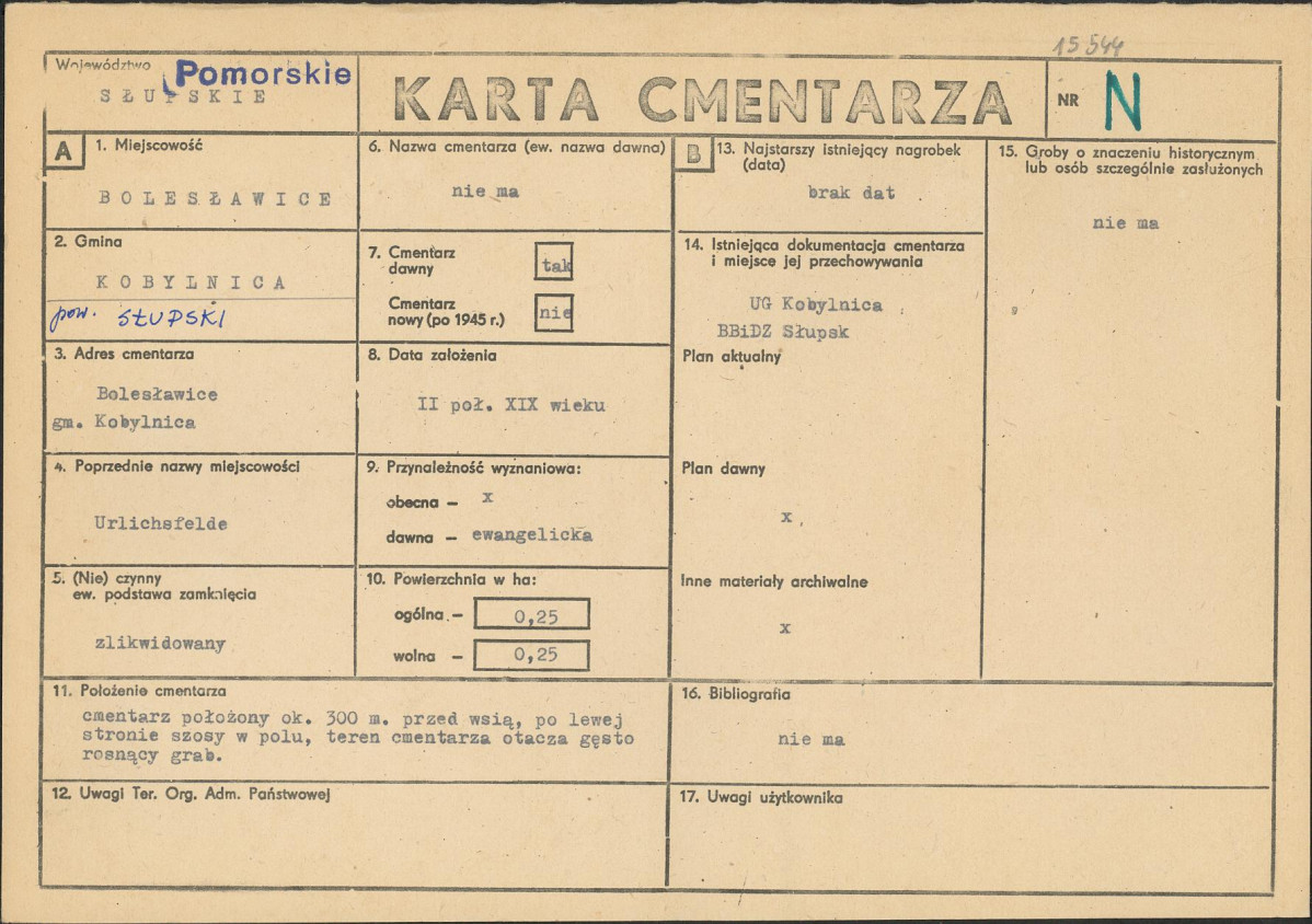 Karta cmentarza, skan nr 1