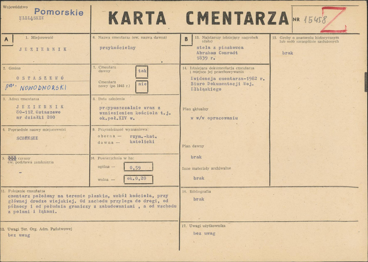Karta cmentarza, skan nr 1