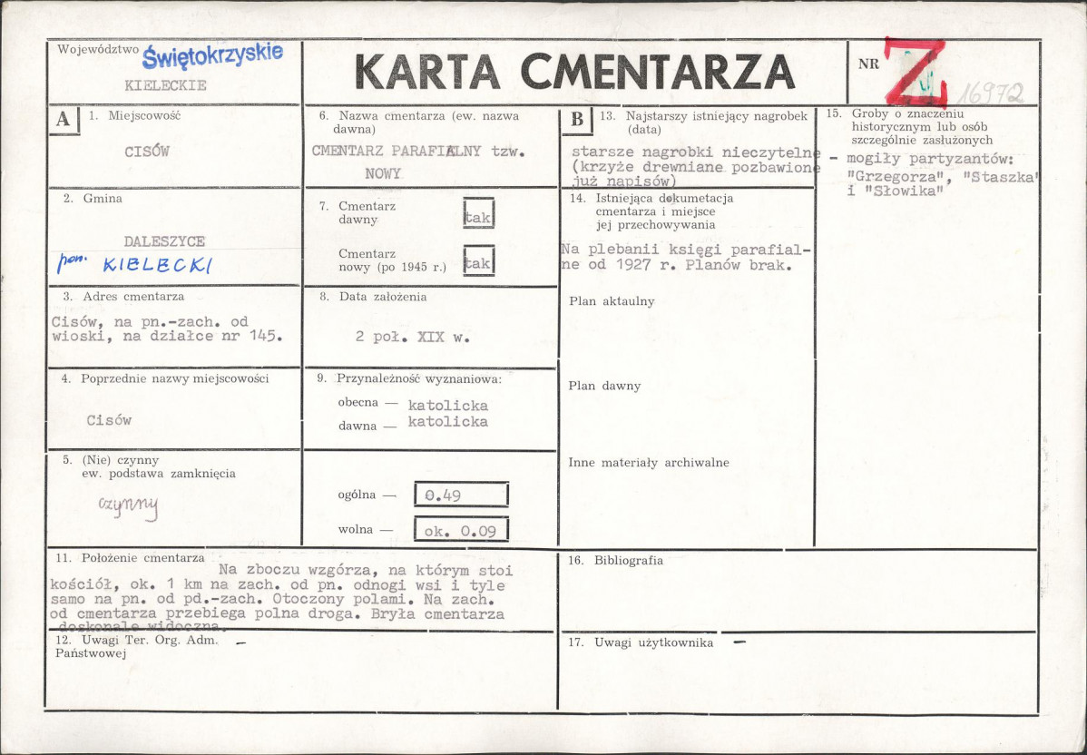 Karta cmentarza, skan nr 1
