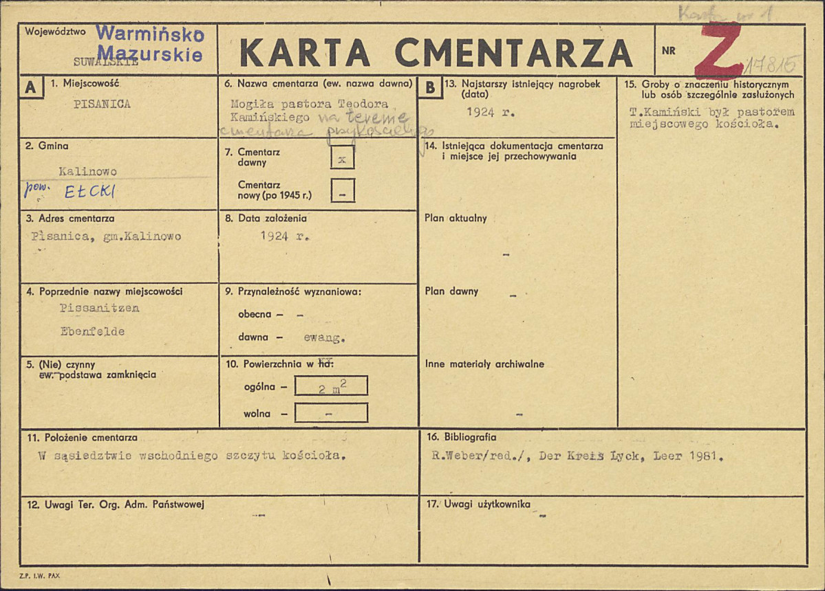 Karta cmentarza, skan nr 1