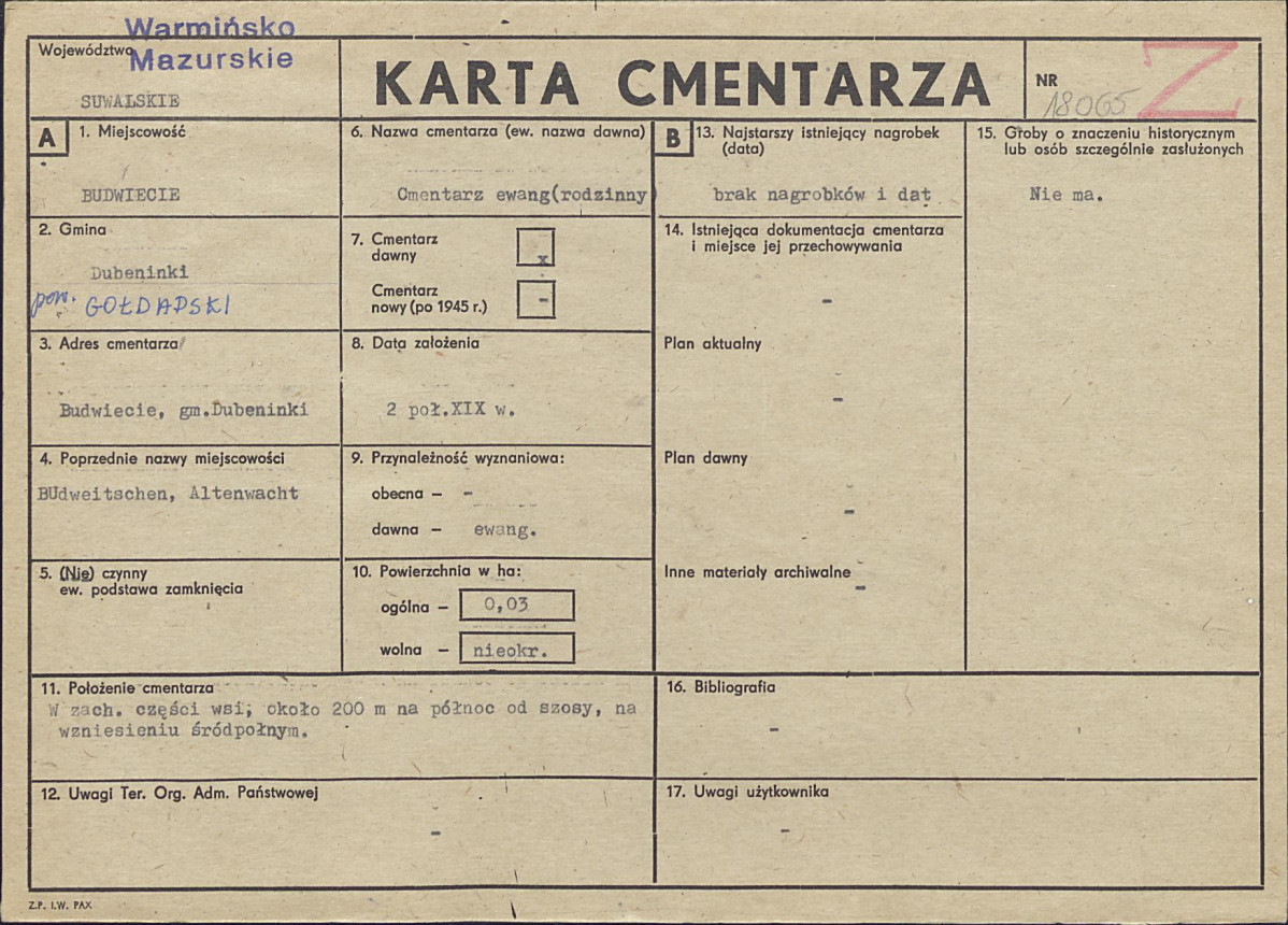 Karta cmentarza, skan nr 1