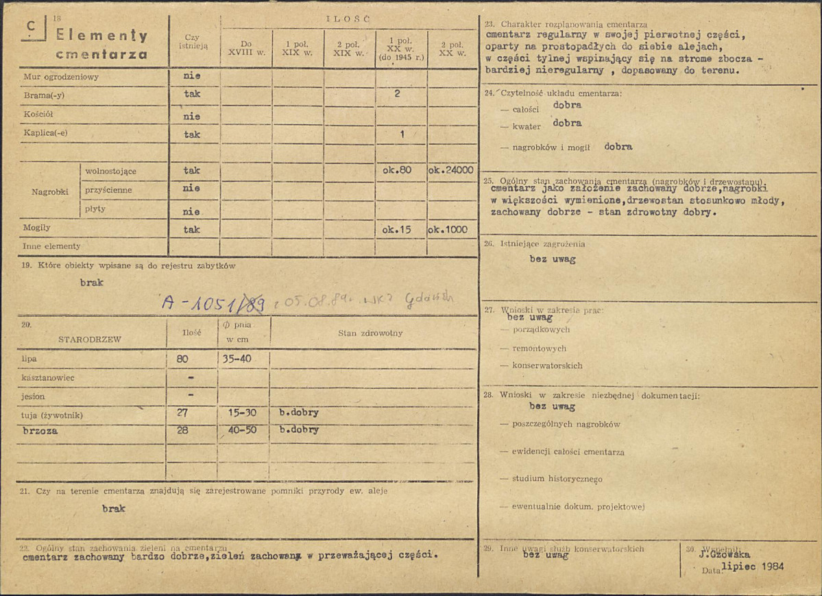 KC - Karta cmentarza, skan nr 2