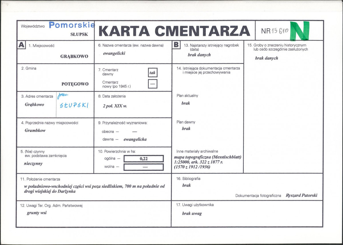 Karta cmentarza, skan nr 1