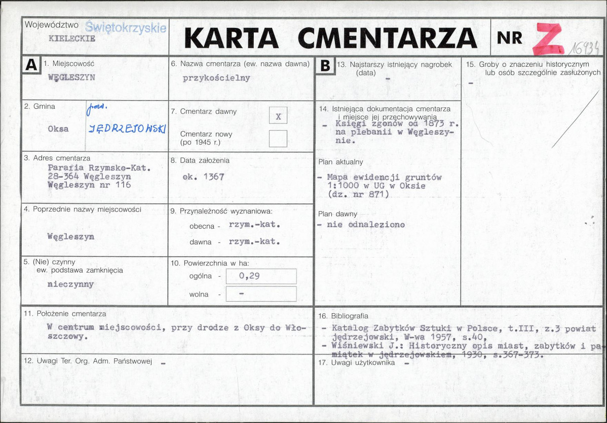 Karta cmentarza, skan nr 1