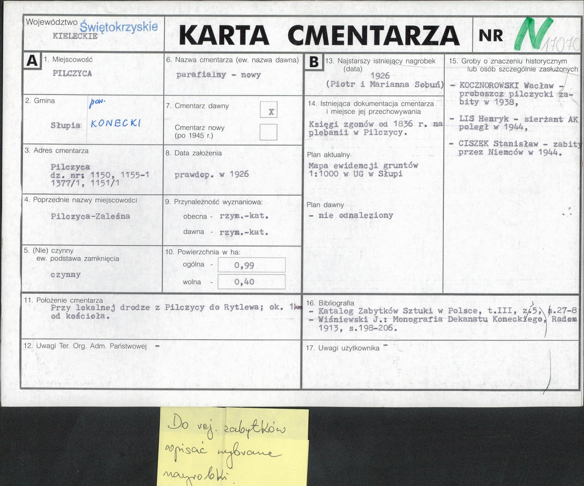 Karta cmentarza, skan nr 1