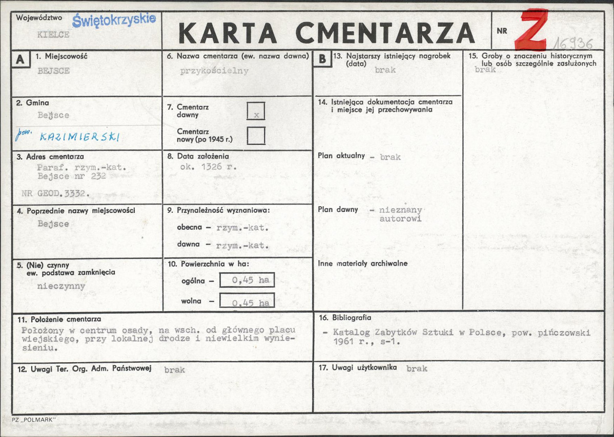 Karta cmentarza, skan nr 1