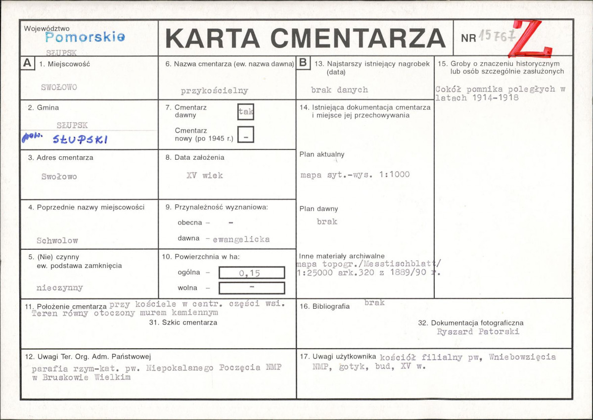 Karta cmentarza, skan nr 1