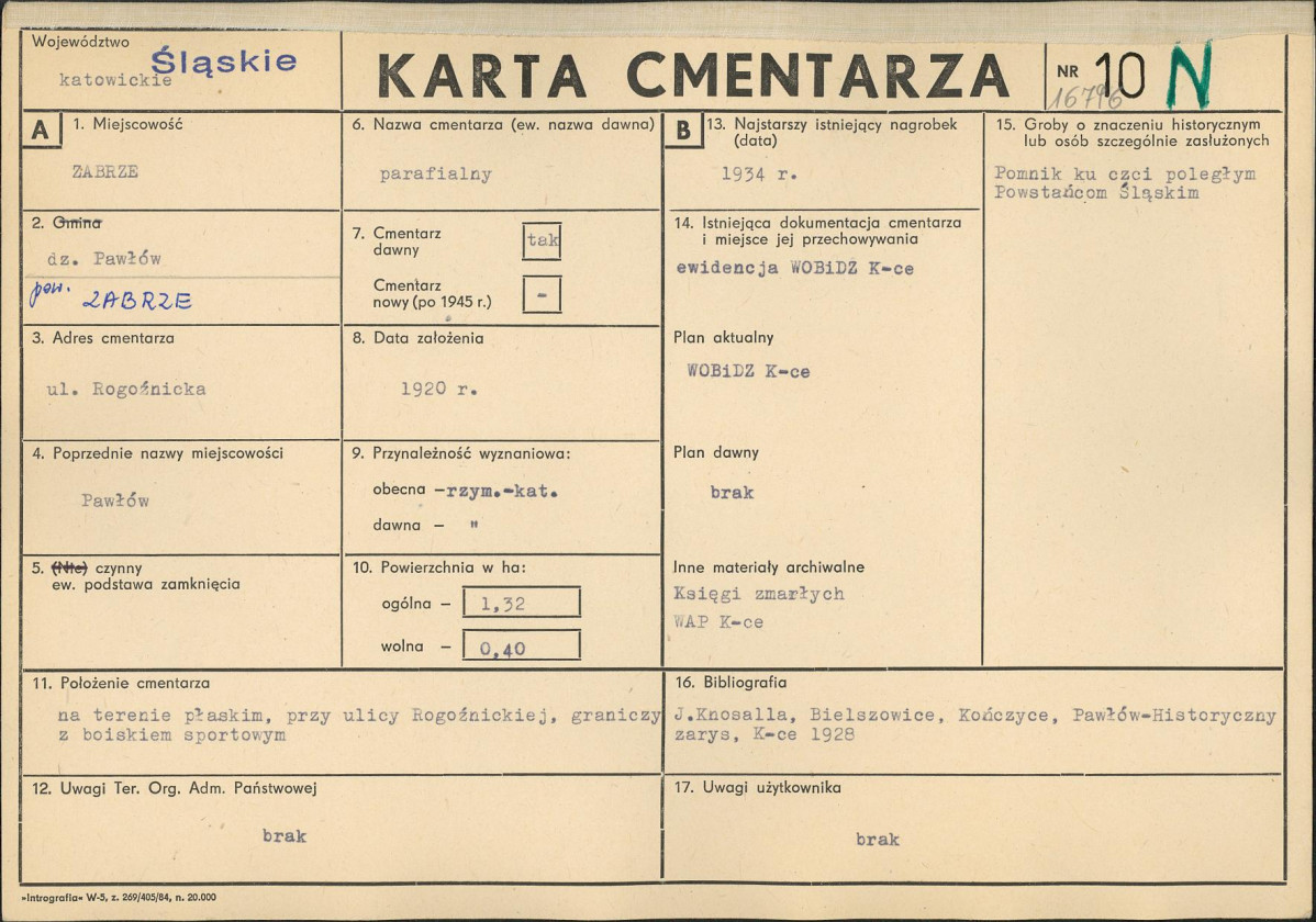 Karta cmentarza, skan nr 1