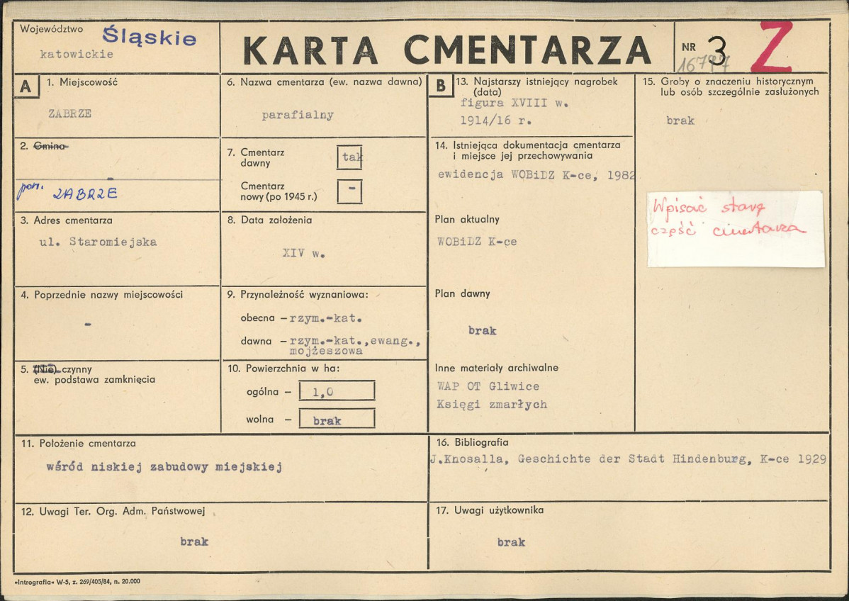 Karta cmentarza, skan nr 1