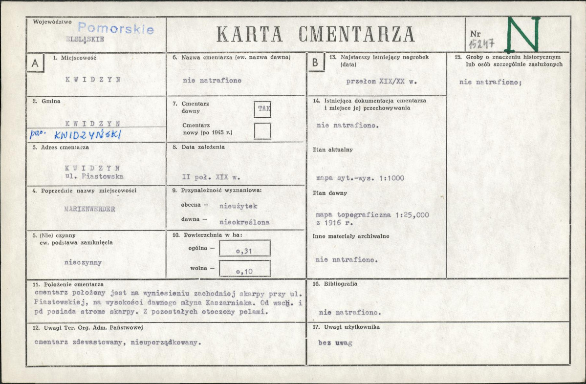 Karta cmentarza, skan nr 1