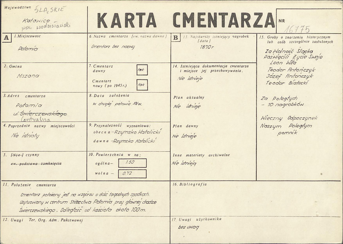Karta cmentarza, skan nr 1