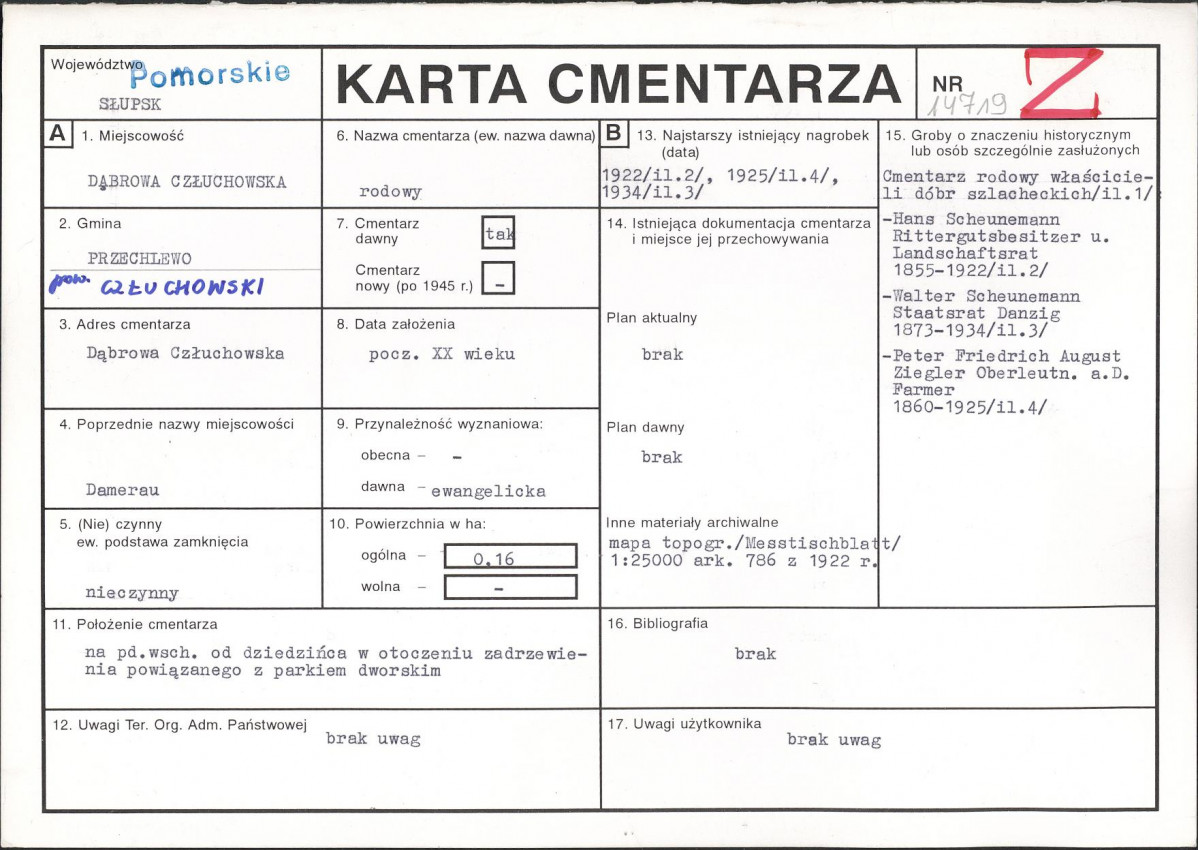 Karta cmentarza, skan nr 1