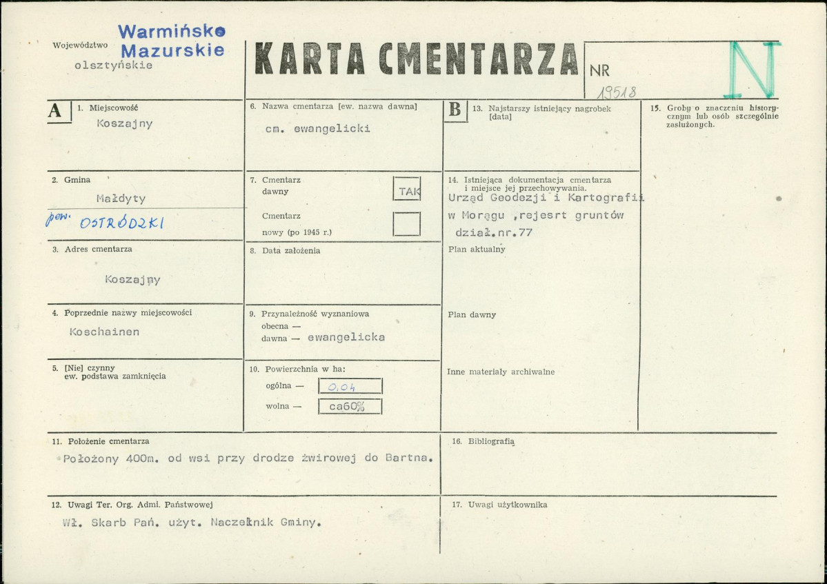 Karta cmentarza, skan nr 1