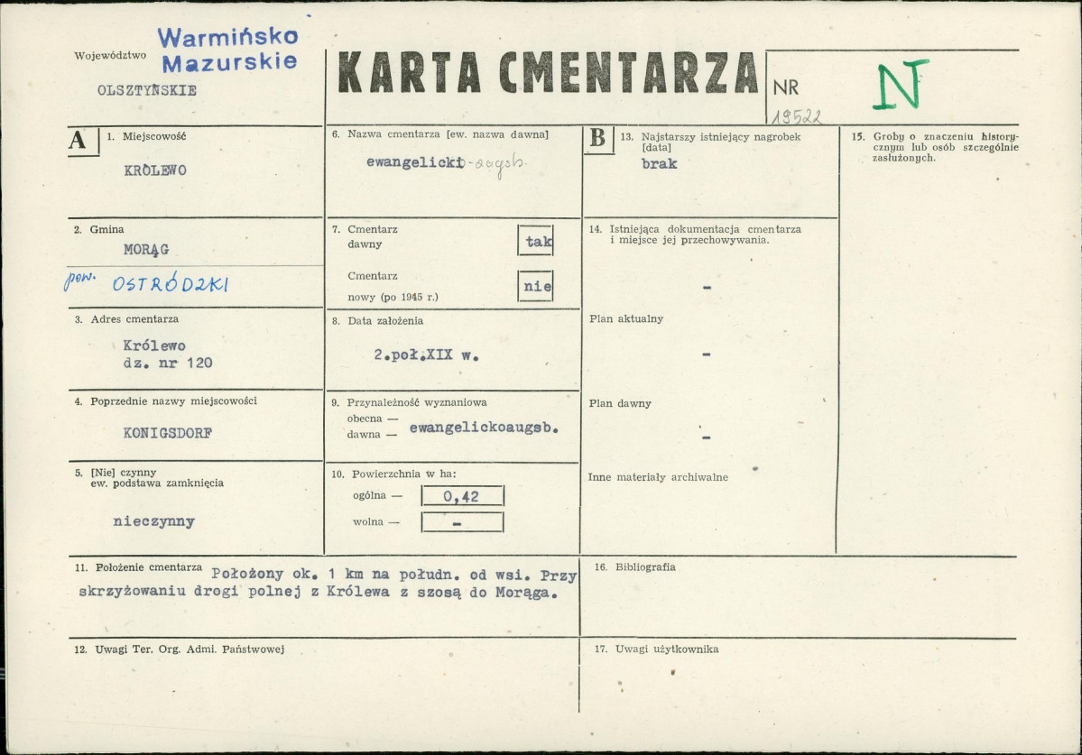 Karta cmentarza, skan nr 1