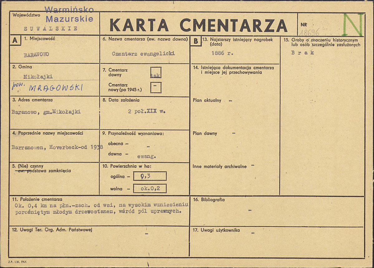 Karta cmentarza, skan nr 1