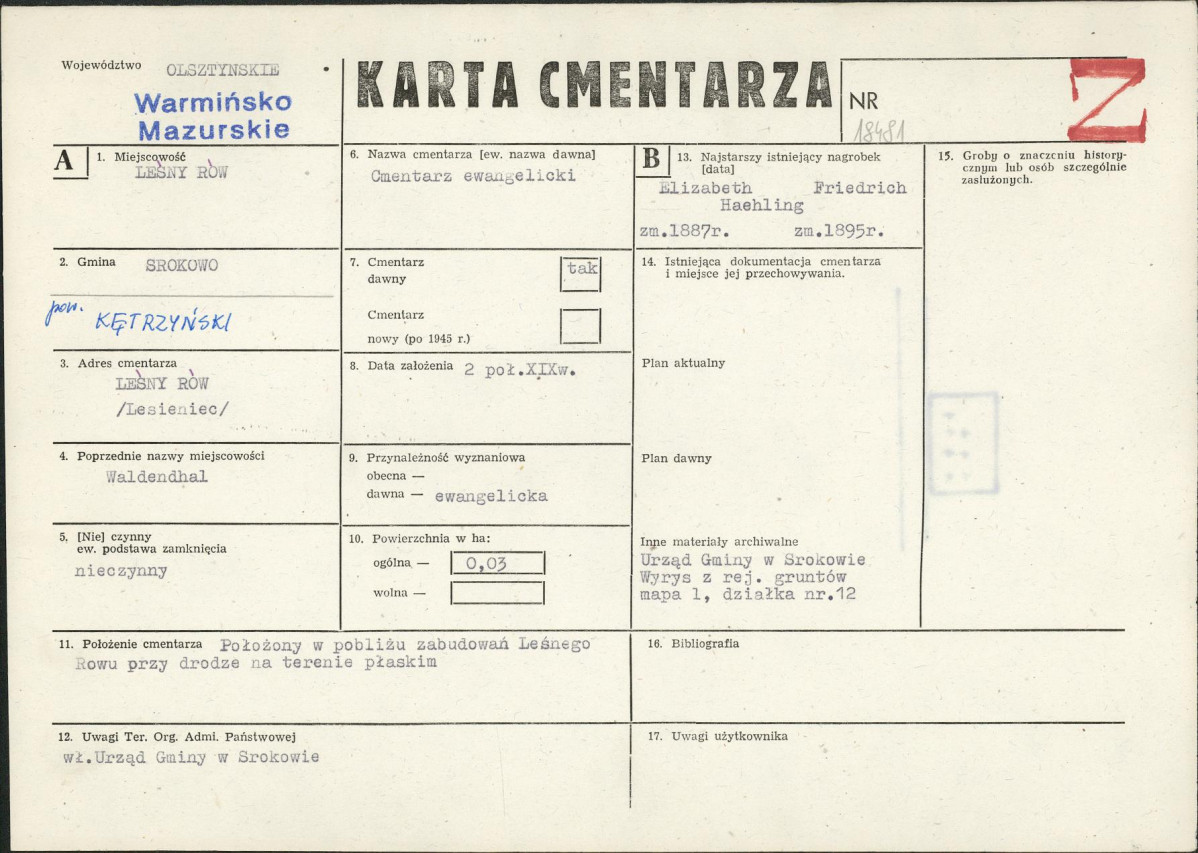 Karta cmentarza, skan nr 1
