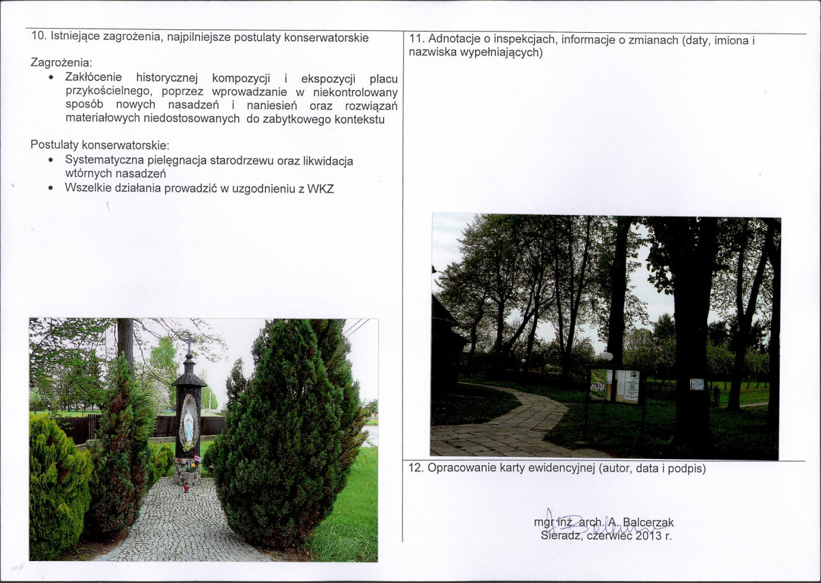Karta obiektu niewpisanego do rejestru, skan nr 2