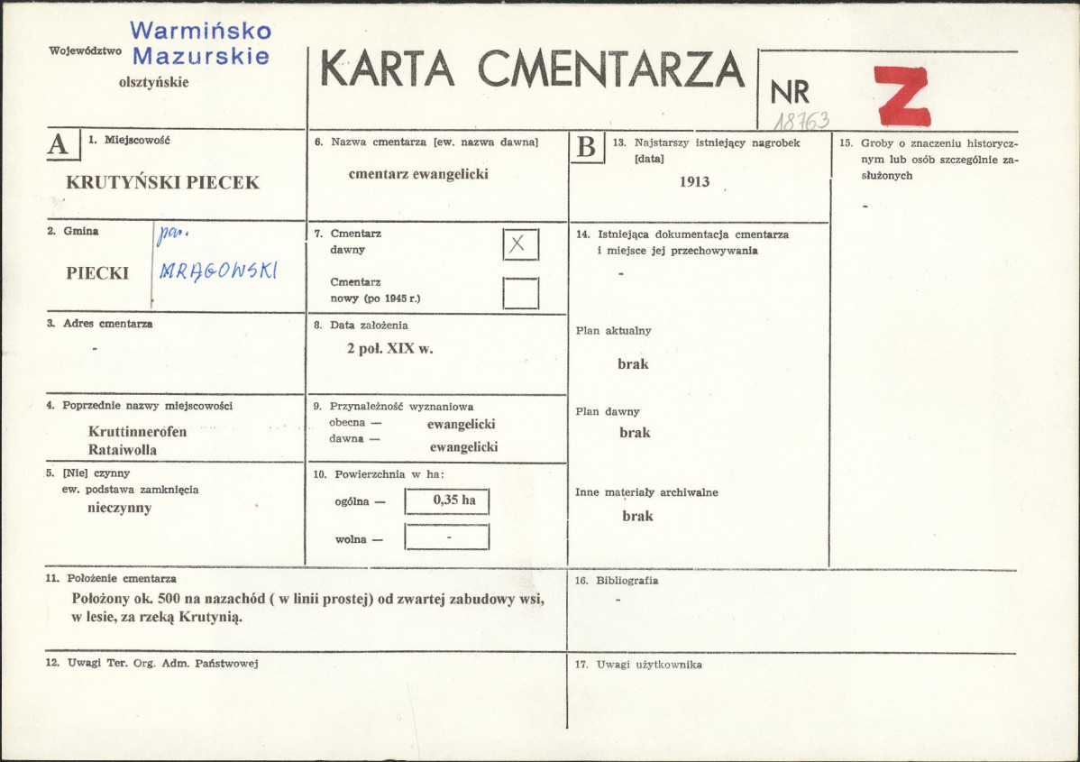Karta cmentarza, skan nr 1