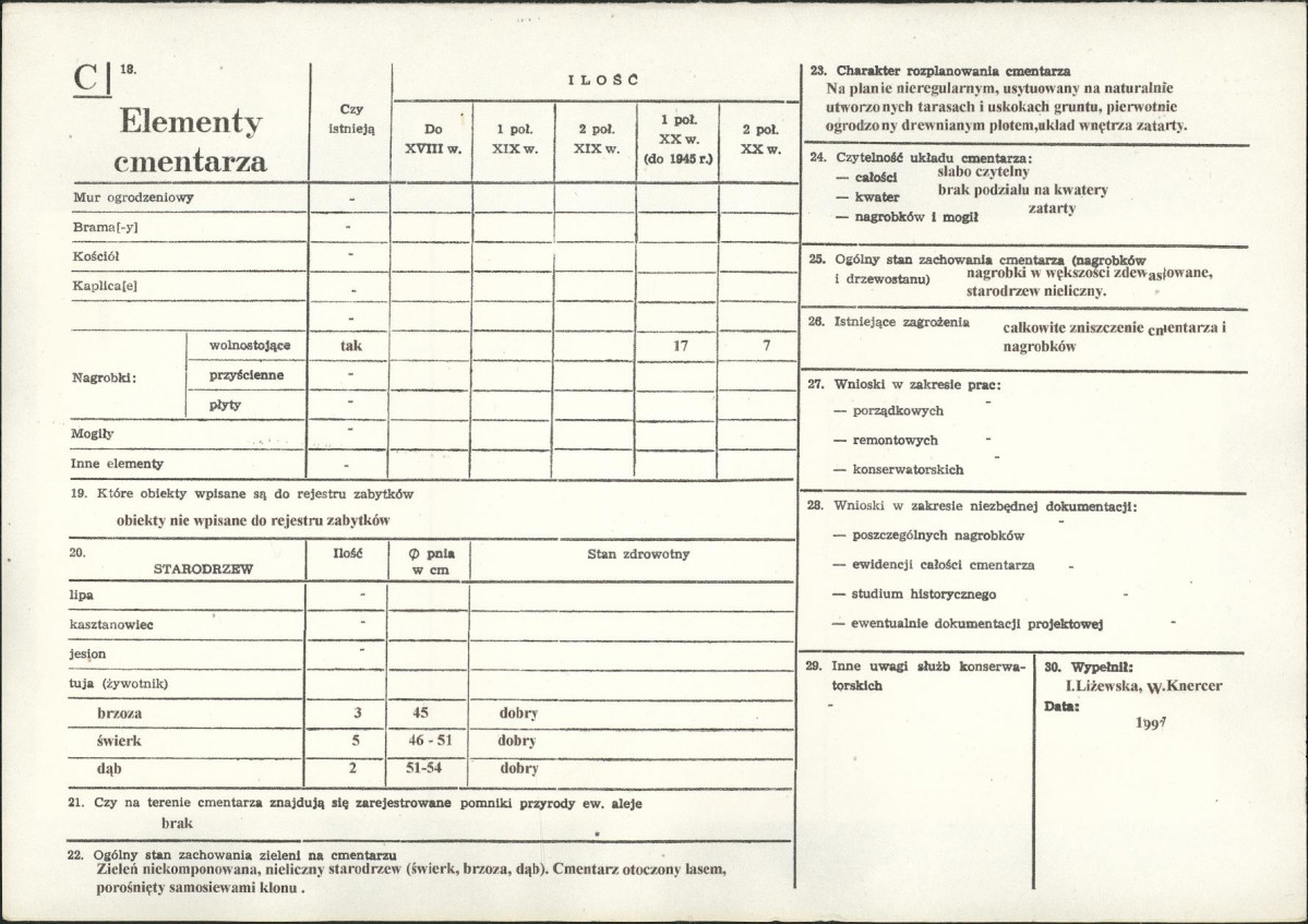 Karta cmentarza, skan nr 2