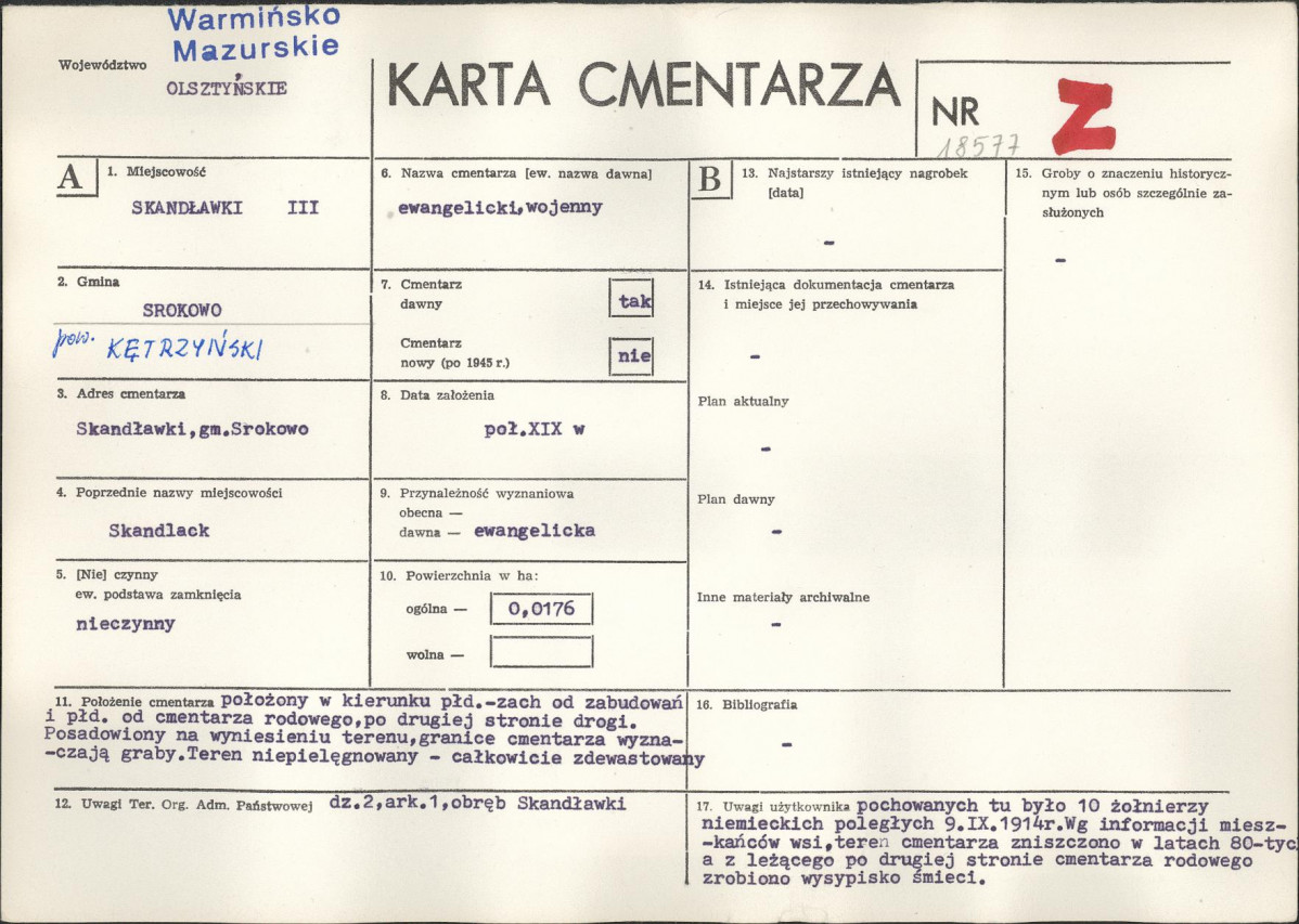 Karta cmentarza, skan nr 1
