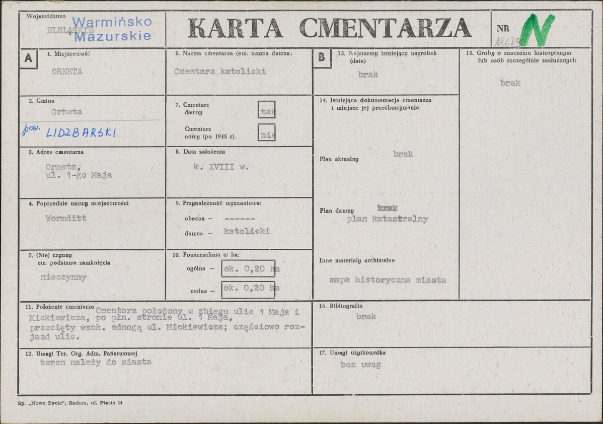 Karta cmentarza, skan nr 1
