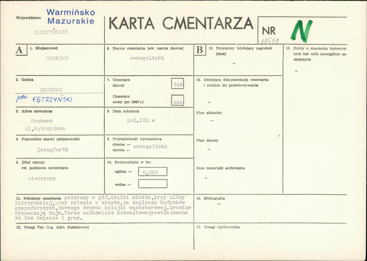 Karta cmentarza, skan nr 1