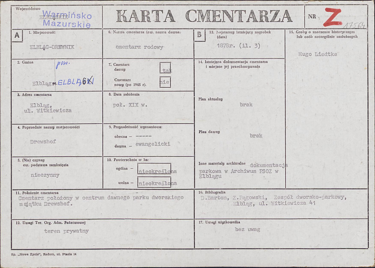 Karta cmentarza, skan nr 1