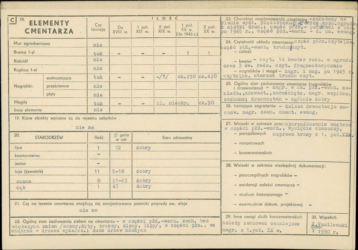 Karta cmentarza, skan nr 2