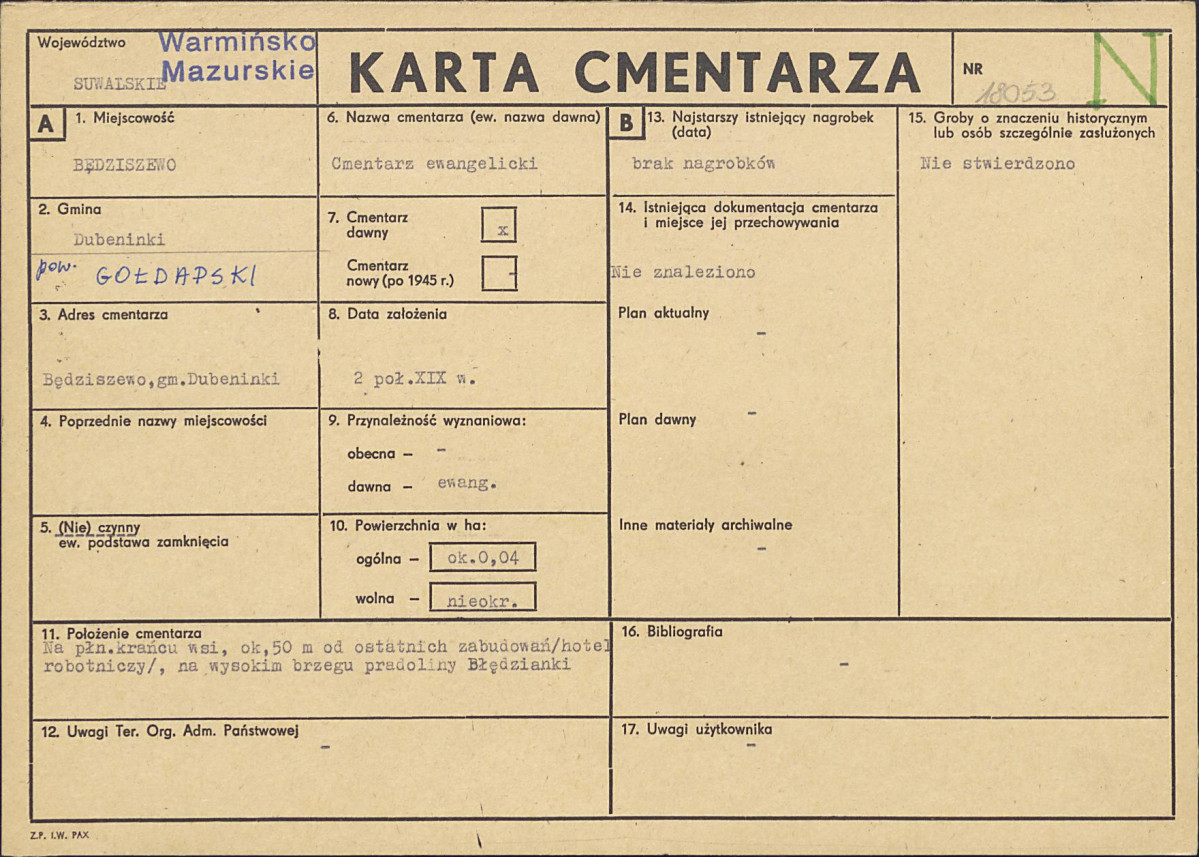 Karta cmentarza, skan nr 1