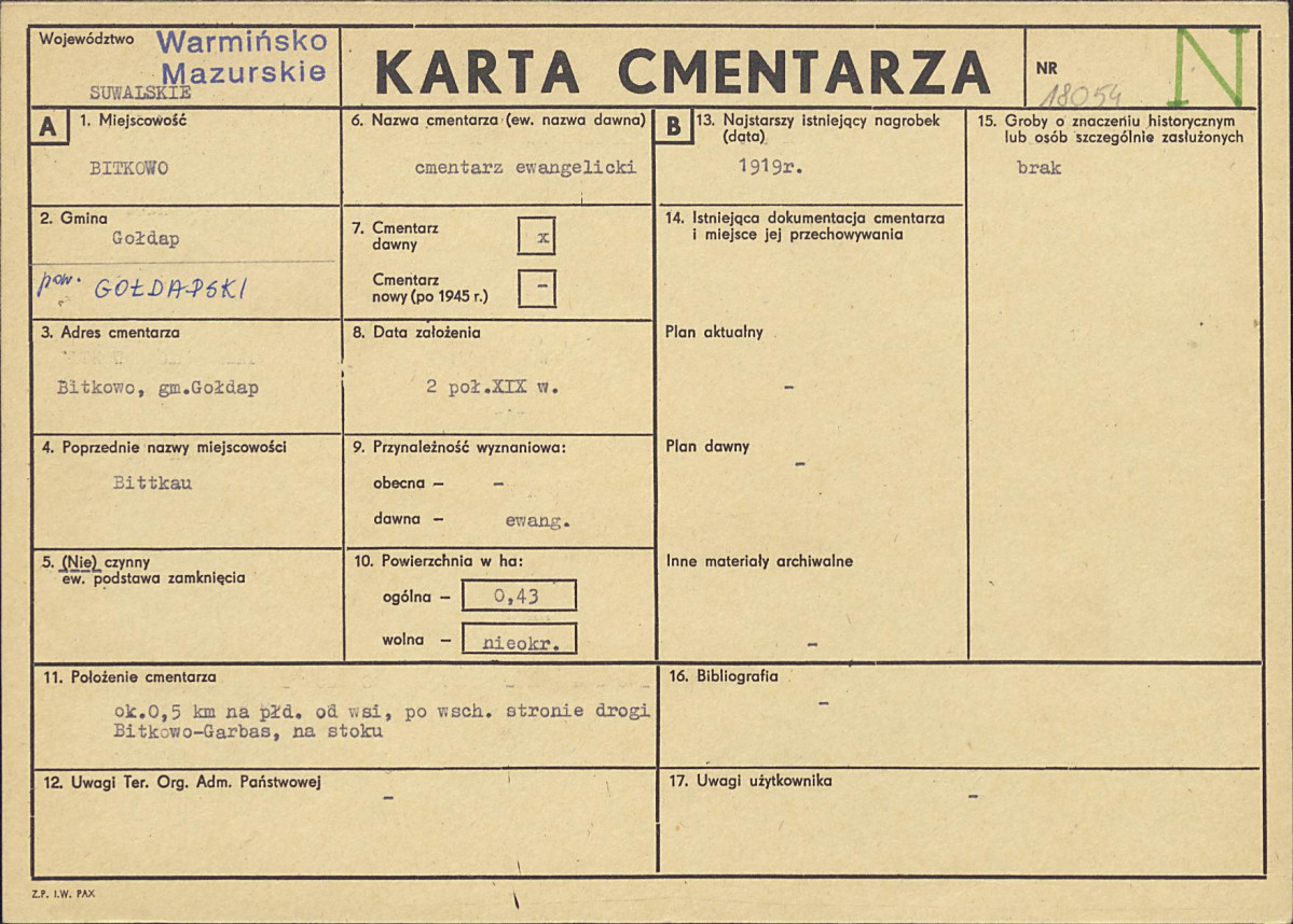 Karta cmentarza, skan nr 1