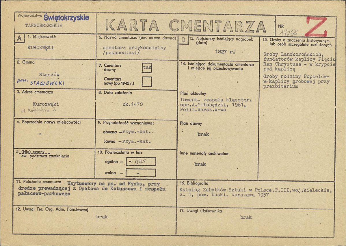 Karta cmentarza, skan nr 1