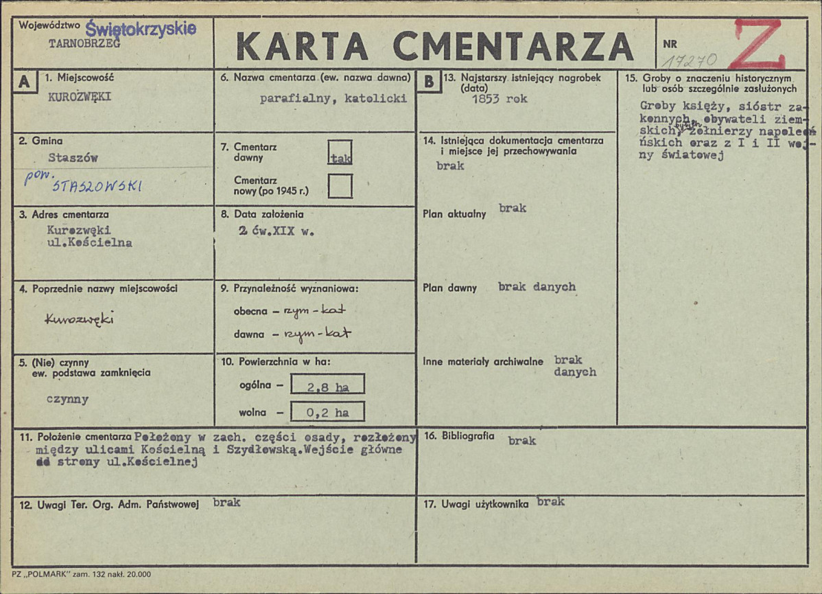 Karta cmentarza, skan nr 1