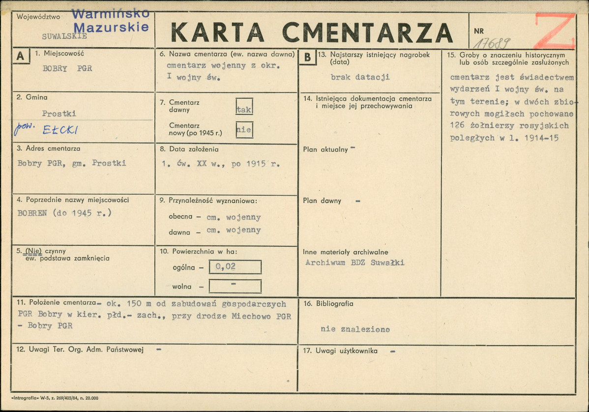 Karta cmentarza, skan nr 1