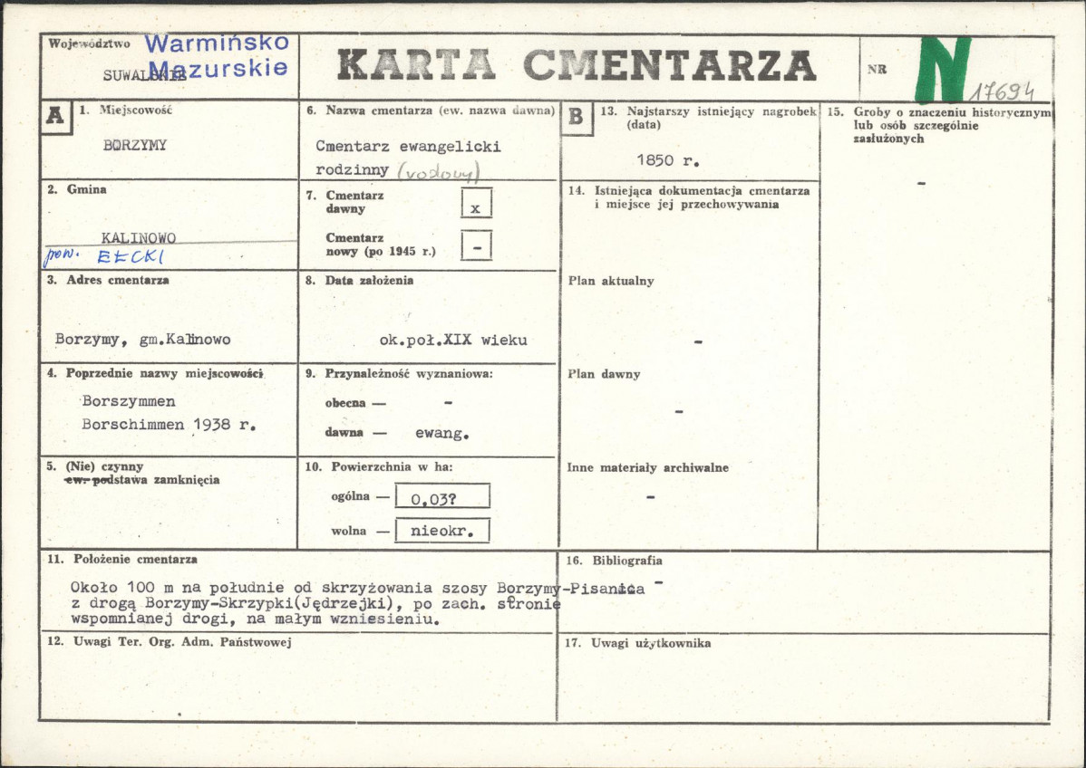 Karta cmentarza, skan nr 1