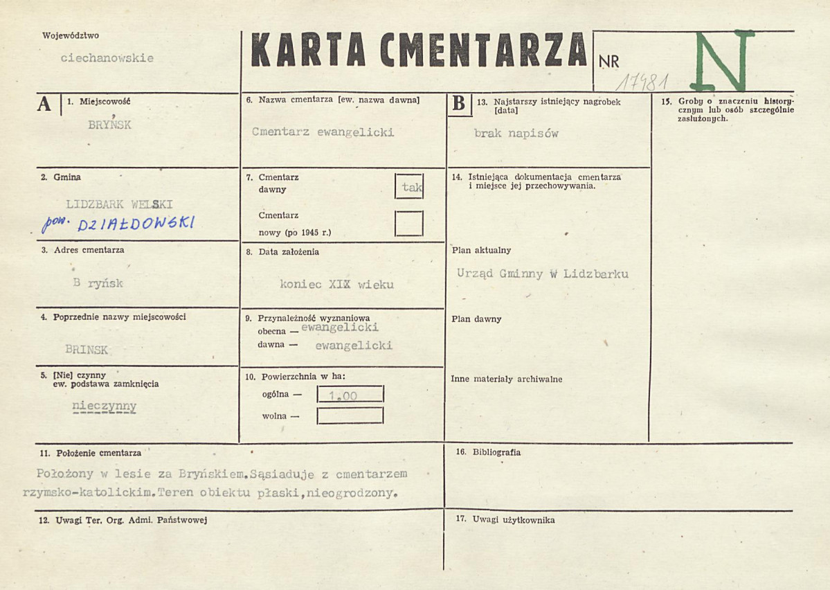Karta cmentarza, skan nr 1