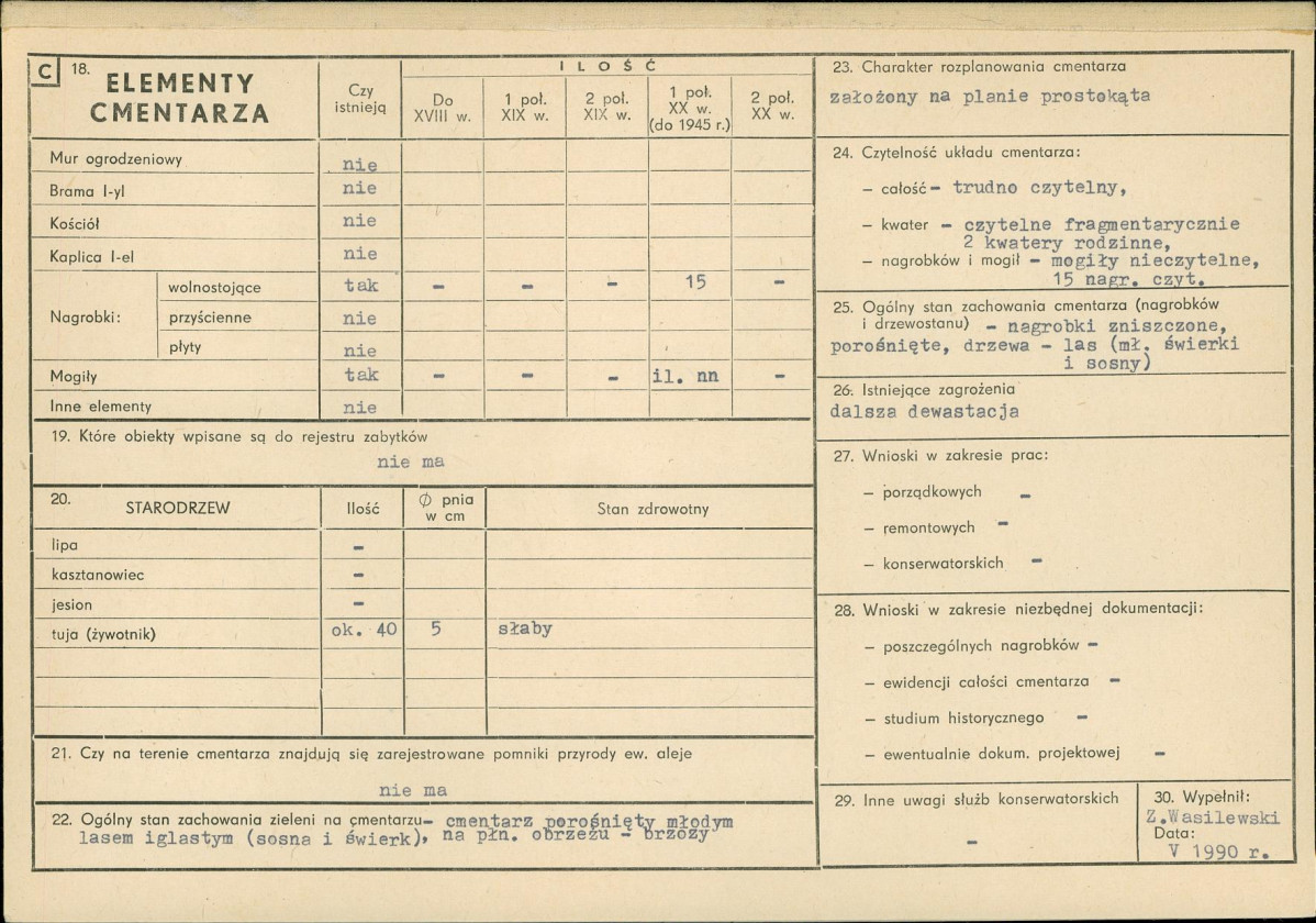 Karta cmentarza, skan nr 2