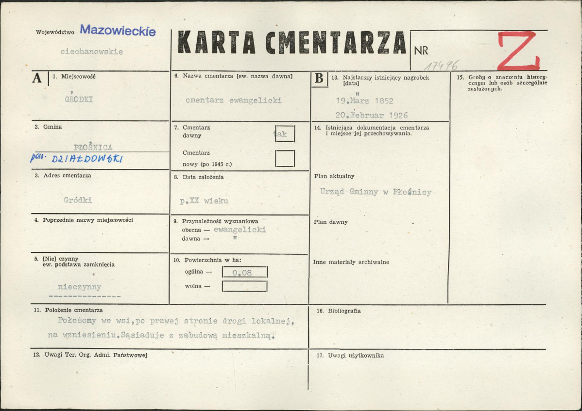 Karta cmentarza, skan nr 1