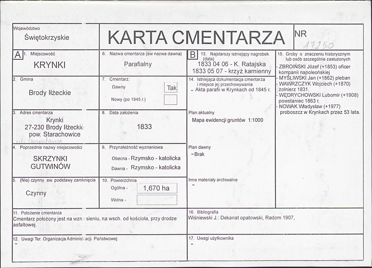 Karta cmentarza, skan nr 1