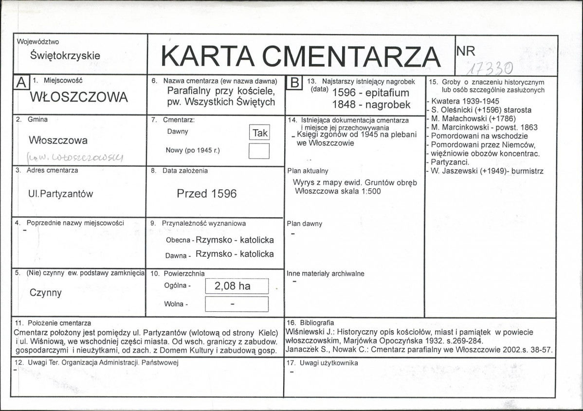 Karta cmentarza, skan nr 1