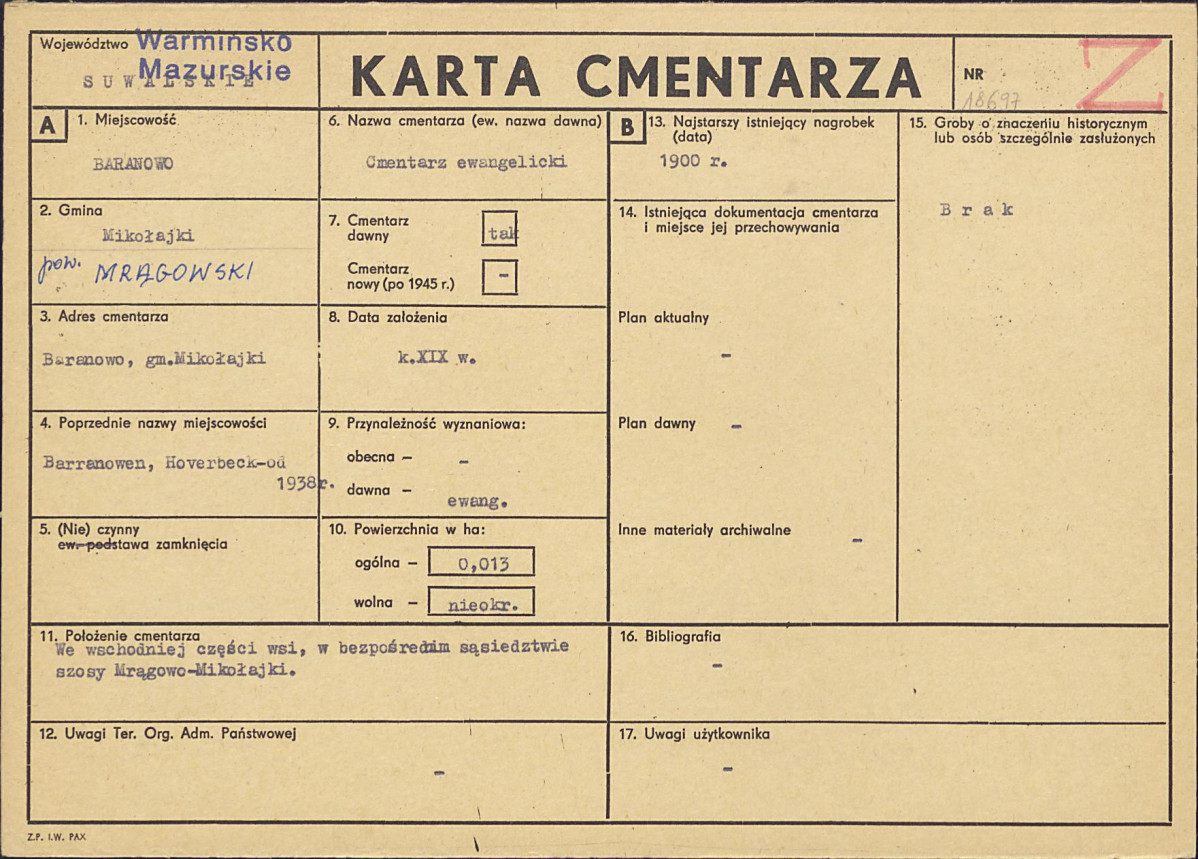 Karta cmentarza, skan nr 1